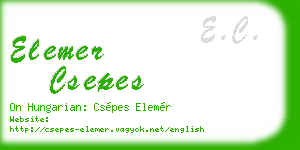 elemer csepes business card