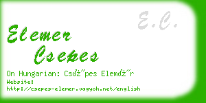 elemer csepes business card